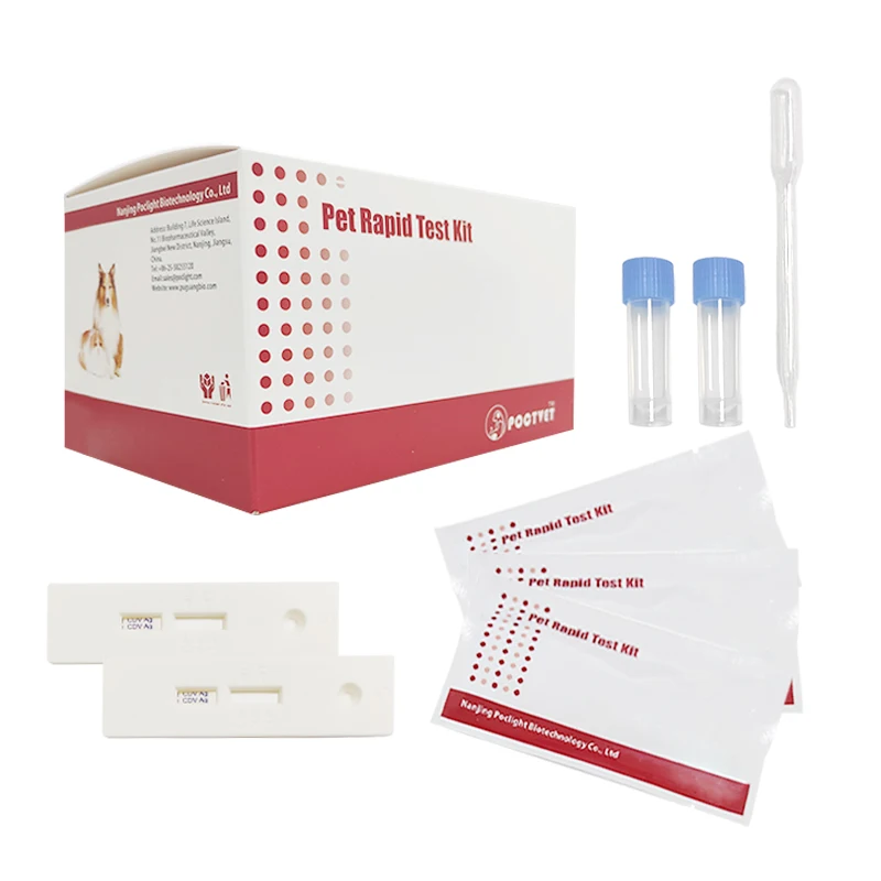 POCTVET Detecting Strips Diagnostic KIT for Canine Distempervirus Antigen Rapid Test Vet CDV Reagents Veterinary CDV test