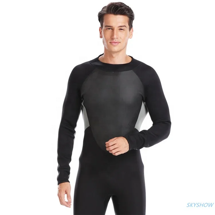 Мужской неопреновый гидрокостюм 3 мм, костюмы для дайвинга, серфинга, плавания, с длинным рукавом, на молнии сзади, для водных видов спорта