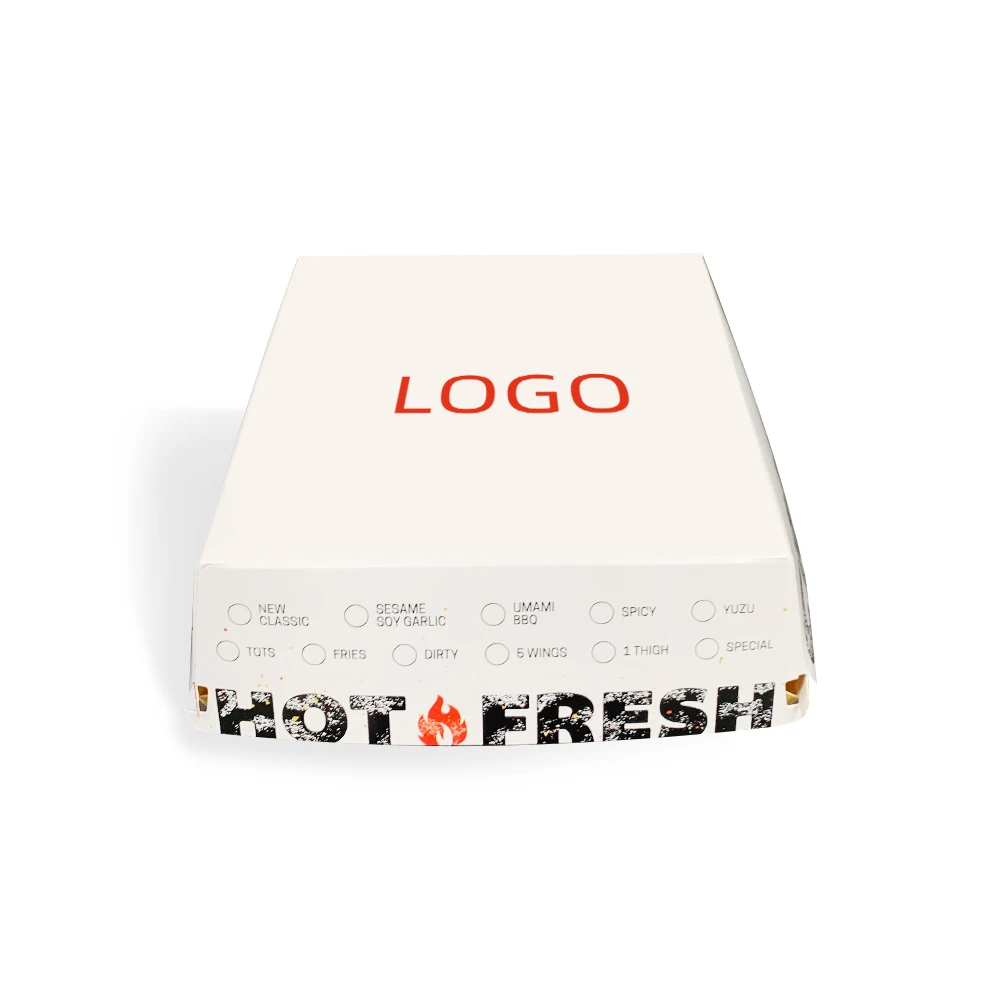 
Белая биоразлагаемая коробка для картофеля фри, гамбургеров, упаковка, картонная упаковочная коробка для бургеров с принтом на заказ 