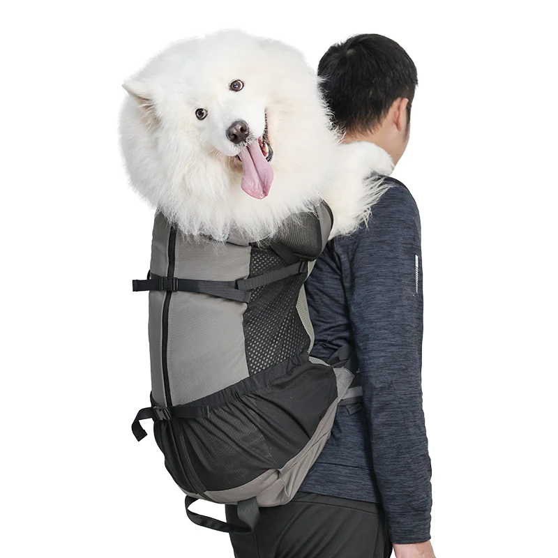 Breathable Mesh Large Dog Backpack Ski Carrying Bag Pet Carrier for Outdoor Adventures