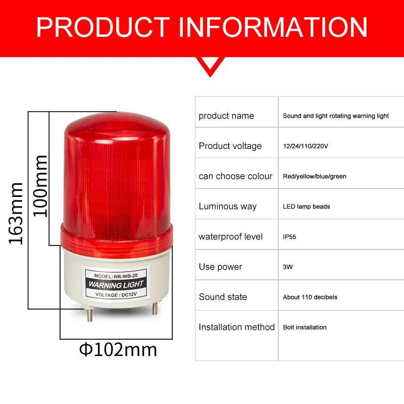 Заводская поставка, пластиковый аварийный аппарат, светильник для крепления, Янтарный светодиод, DIN-полюс, цветной стробоскоп, 24 В, предупреждающий сигнал, грузовик