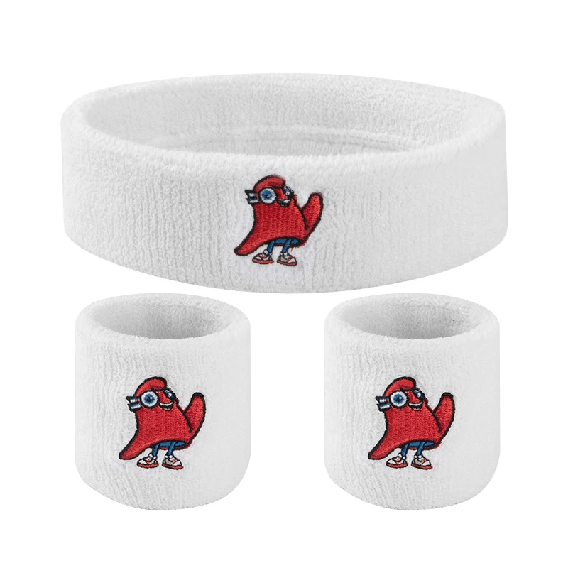 Custom Embroidery Tennis Wrist Bands Breathable Sports Sweatband Towel