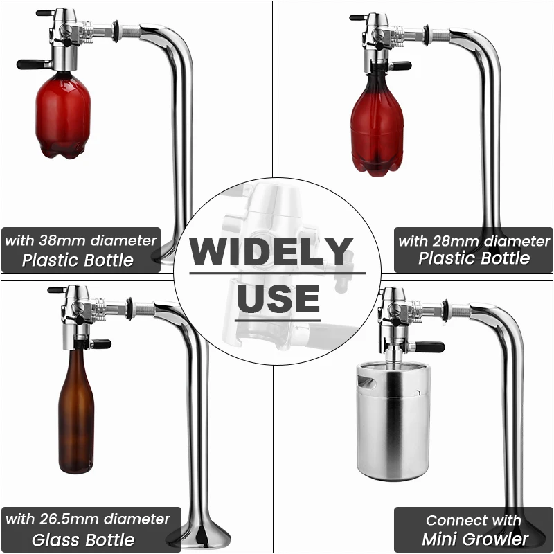 Home Brewing Counter Pressure Beer Bottle Filler Defoaming Beer Tap