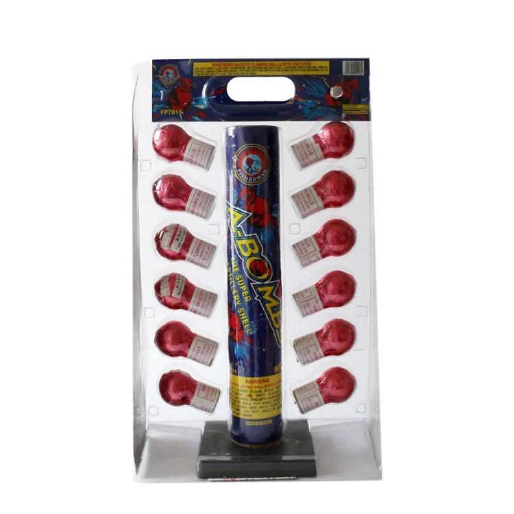 Hot sales factory price in a pvc pack pyrotechnicartillery aerial ball shell  fireworks