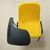 Sedia da formazione gialla per aula con piccolo cuscino