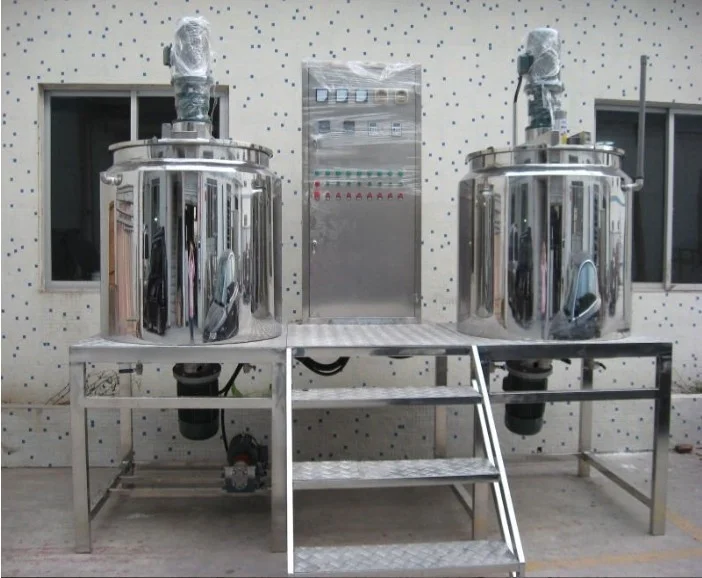 Vacuum Homogenizing Emulsifying tank Mayonnaise Making Machines with Circulation System Cosmetic Face Cream Homogenizer Mixer