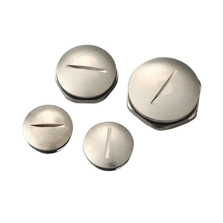 Brass Cable Plug Hexagon Screw Plug Cover Gland Blind Plugs Explosion Proof Nickel Plated Cable Glands Wiring Accessories