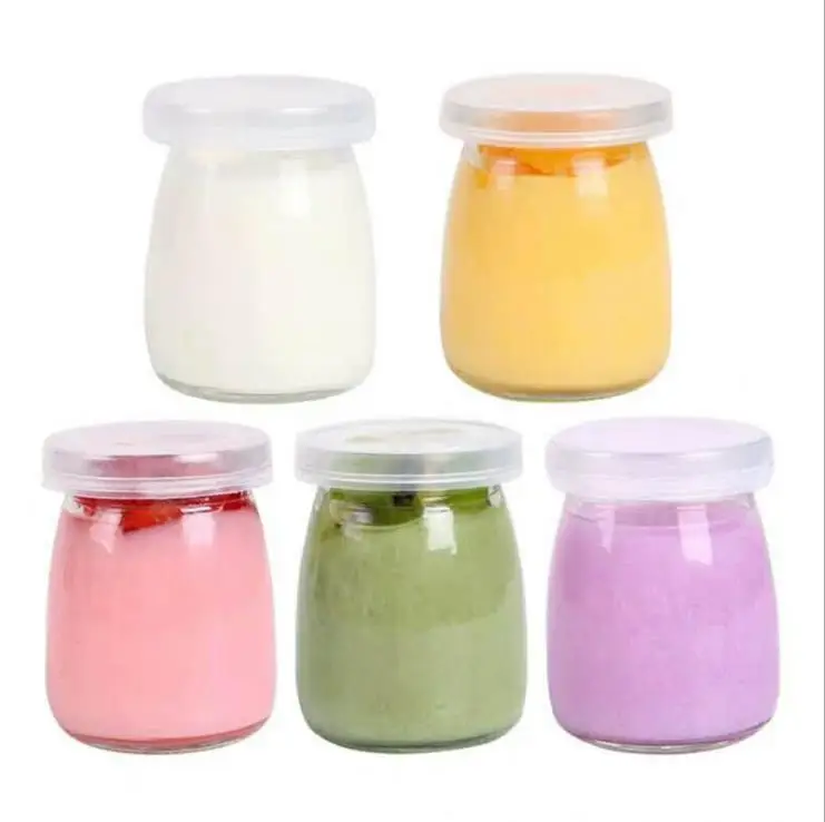 mini 100ml clear round pudding jar