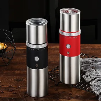 Portable Coffee Maker with Grinder USB Rechargeable Electric Coffee Grinder Single Cup Travel One Cup Coffee Makers