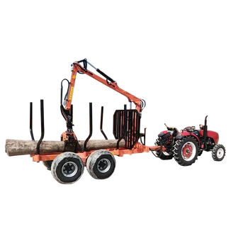 Hydraulic Atv Logs Loading Trailer 4x4 Wood Log Loader Wooden Trailer ...