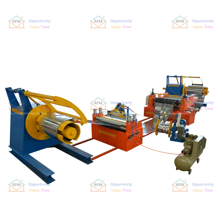 Heating Pipe Industry Steel Strip Slitting Line Roll Forming Machine