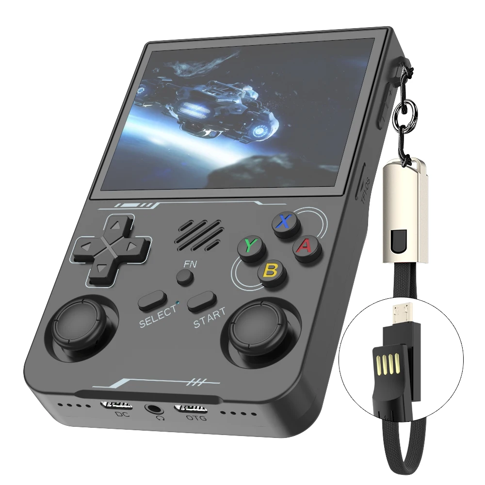 RK3326 Quad-Core 3.5inches R36xx Game Console with Doubie Joystick