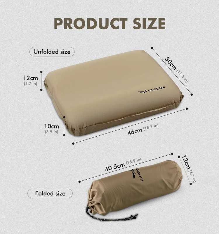 Kinggear Outdoor Camping Travel Pillow With Bag Pinflatable