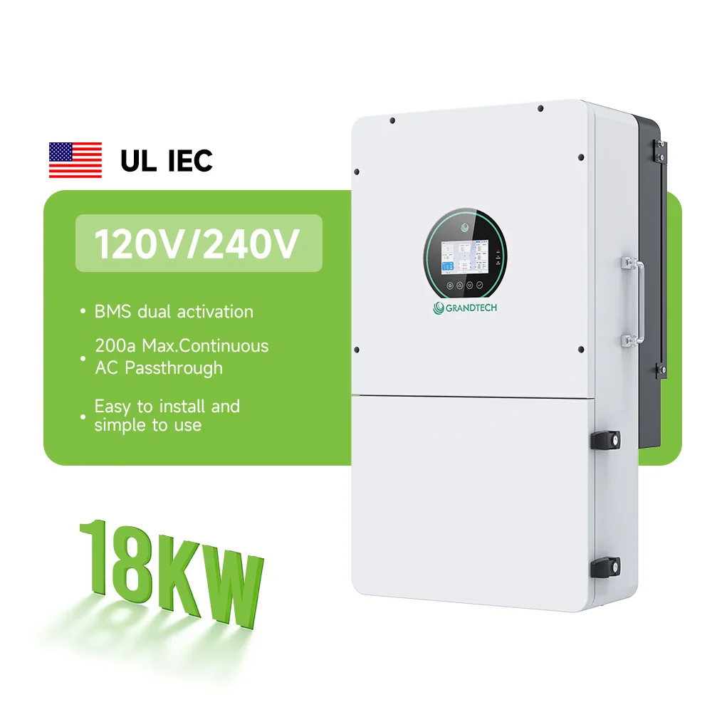 Prezzi degli inverter solari SRNE: versione off-grid e ibrida, da 18 kW, 16 kW, 15 kW, monofase divisa, da corrente continua a corrente alternata 120 V / 240 V, inverter solari con tecnologia MPPT, versione per il mercato statunitense