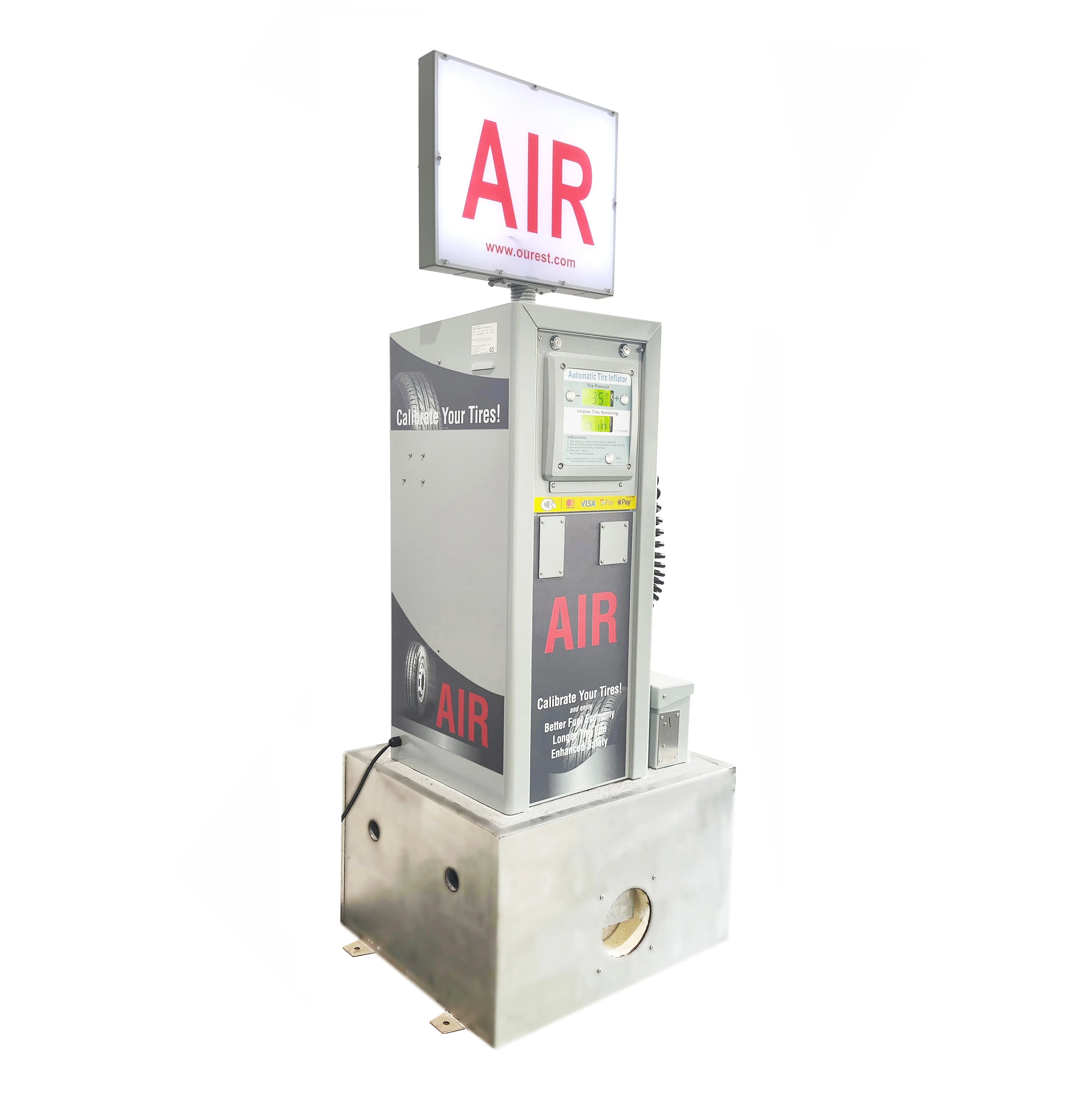 Шкаф из нержавеющей стали G5 CE воздушный торговый автомат насос для шин Новые поступления с компрессором и воздушным насосом