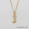 (Gold) letter J (including chain)