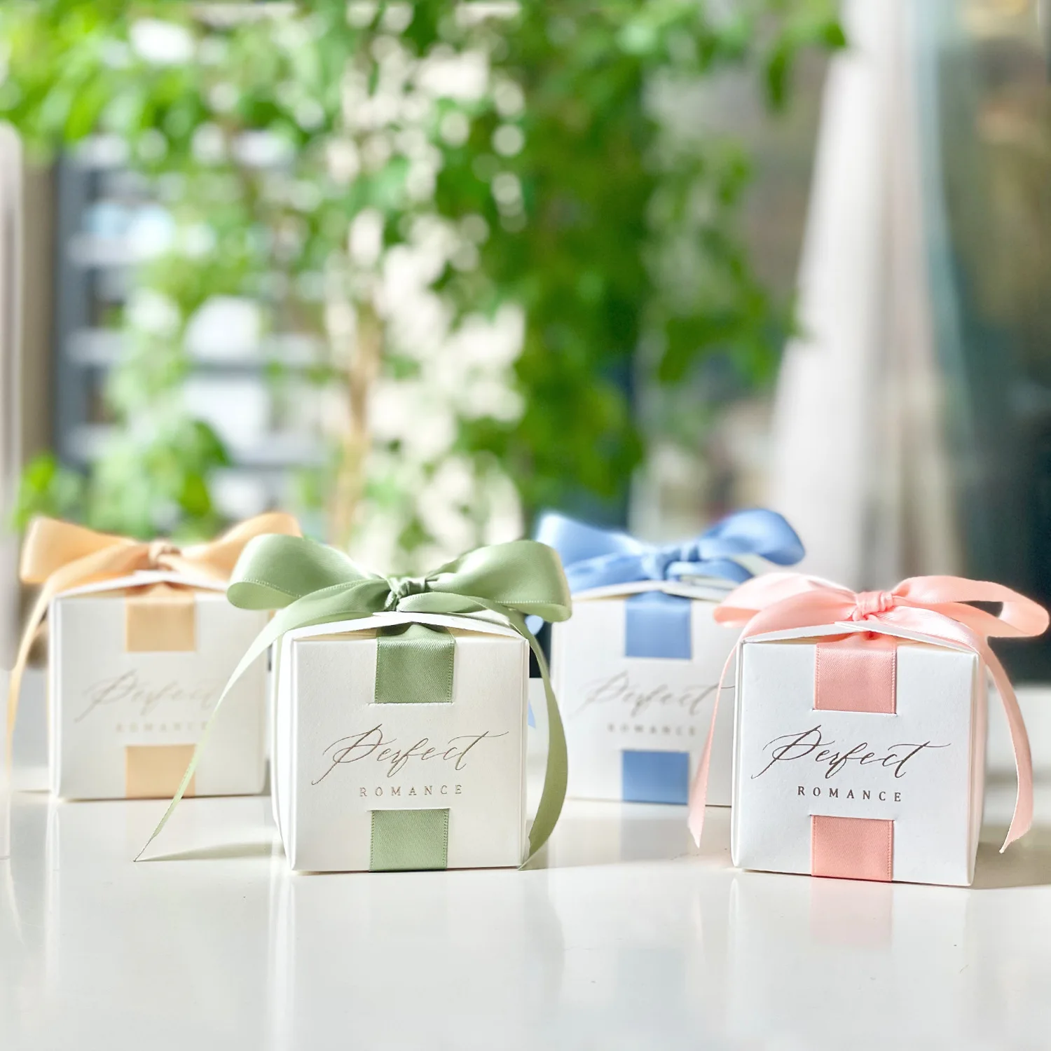 Sweet Wedding Favour Gift Candy Packaging Gift Box With Ribbon Letterpress  Kid Paper Candy Boxes Wholesale Custom Luxury Accept