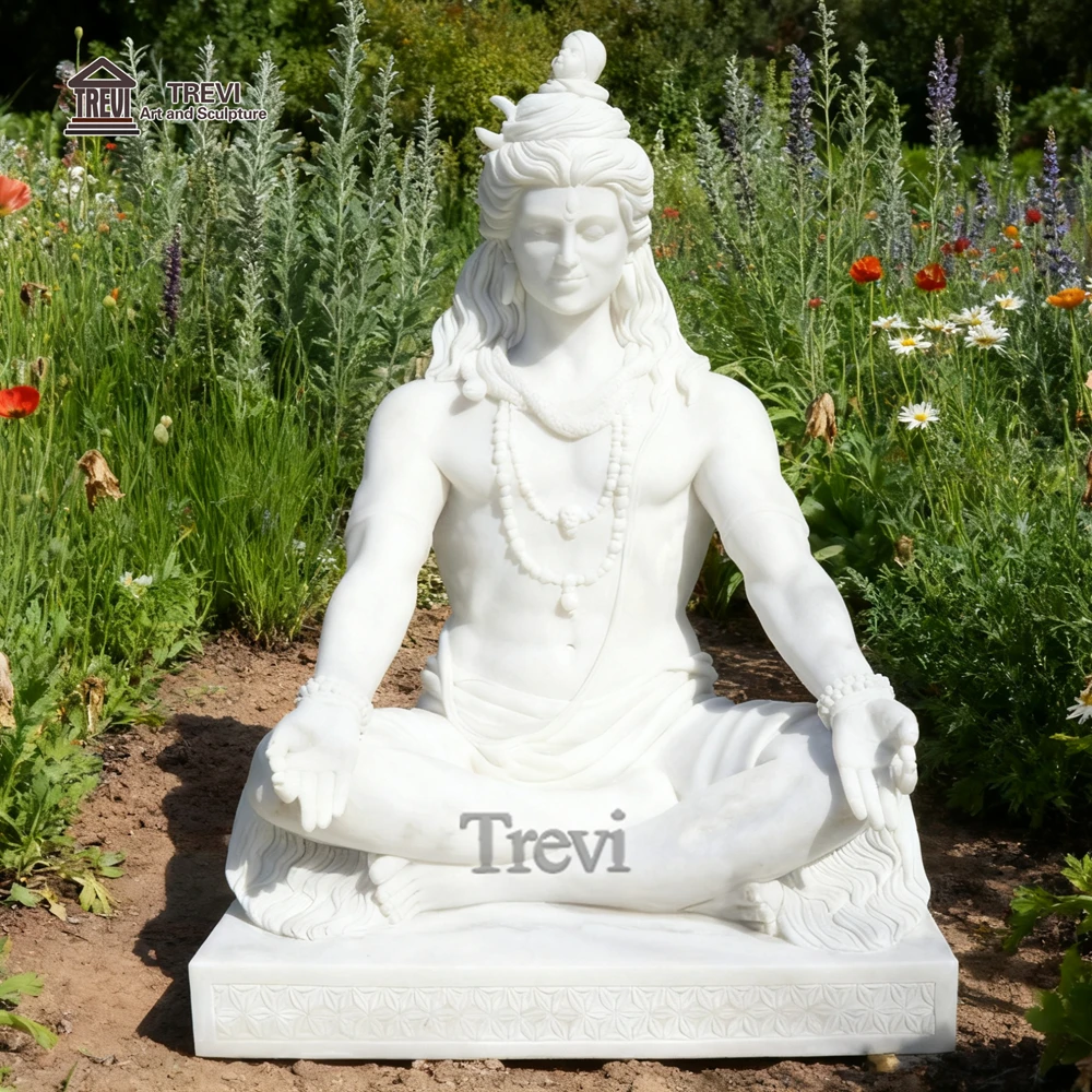 TREVI手彫りインド神宗教彫刻天然石白大理石シヴァ像装飾用| Alibaba.com