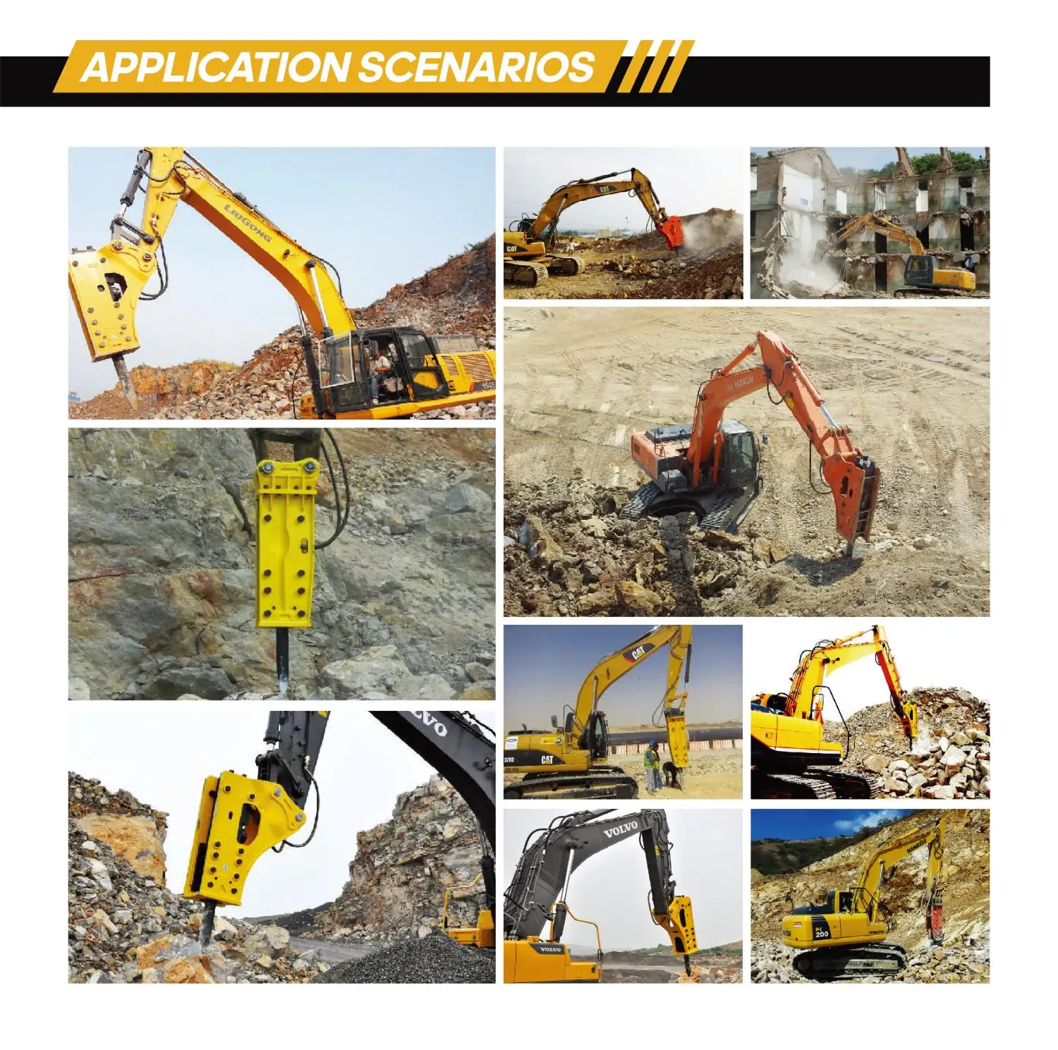 YICHEN Excavator Hydraulic Breaker Hammer Excavator Rock Breaker Hydraulic Breaking Hammer supplier