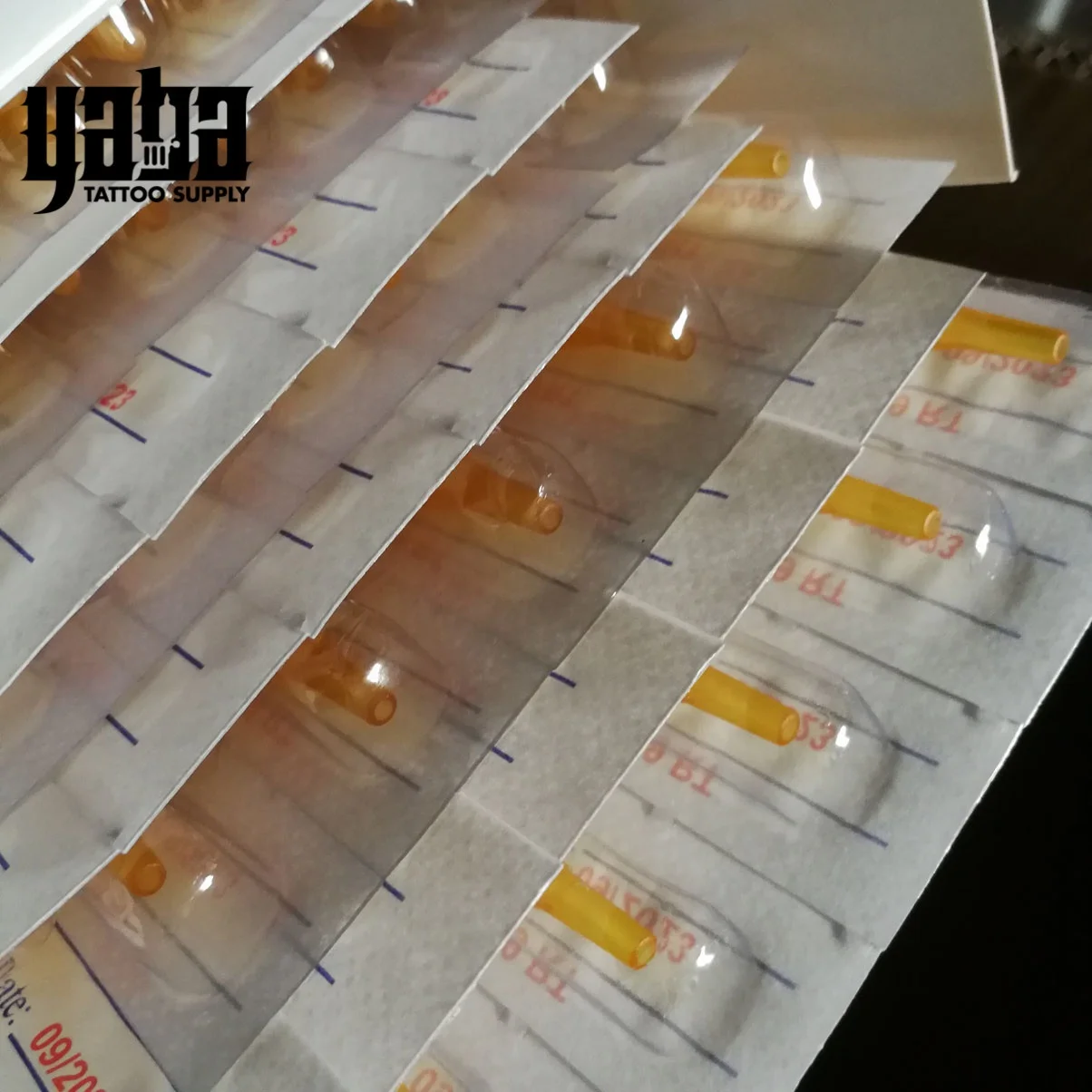 YABA High Capacity Customize Tattoo Gold Shark  Tattoo Disposable Plastic Tips
