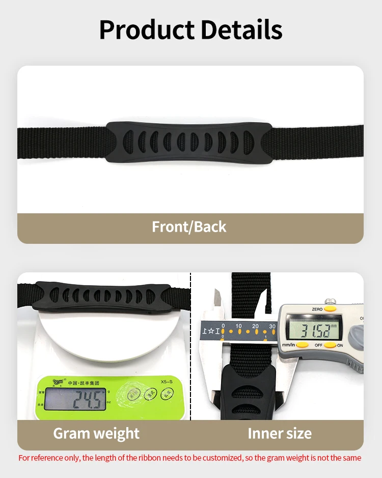 Rubber Handle Grips for Webbing for Backpack Accessories Bag Part Twill Tape