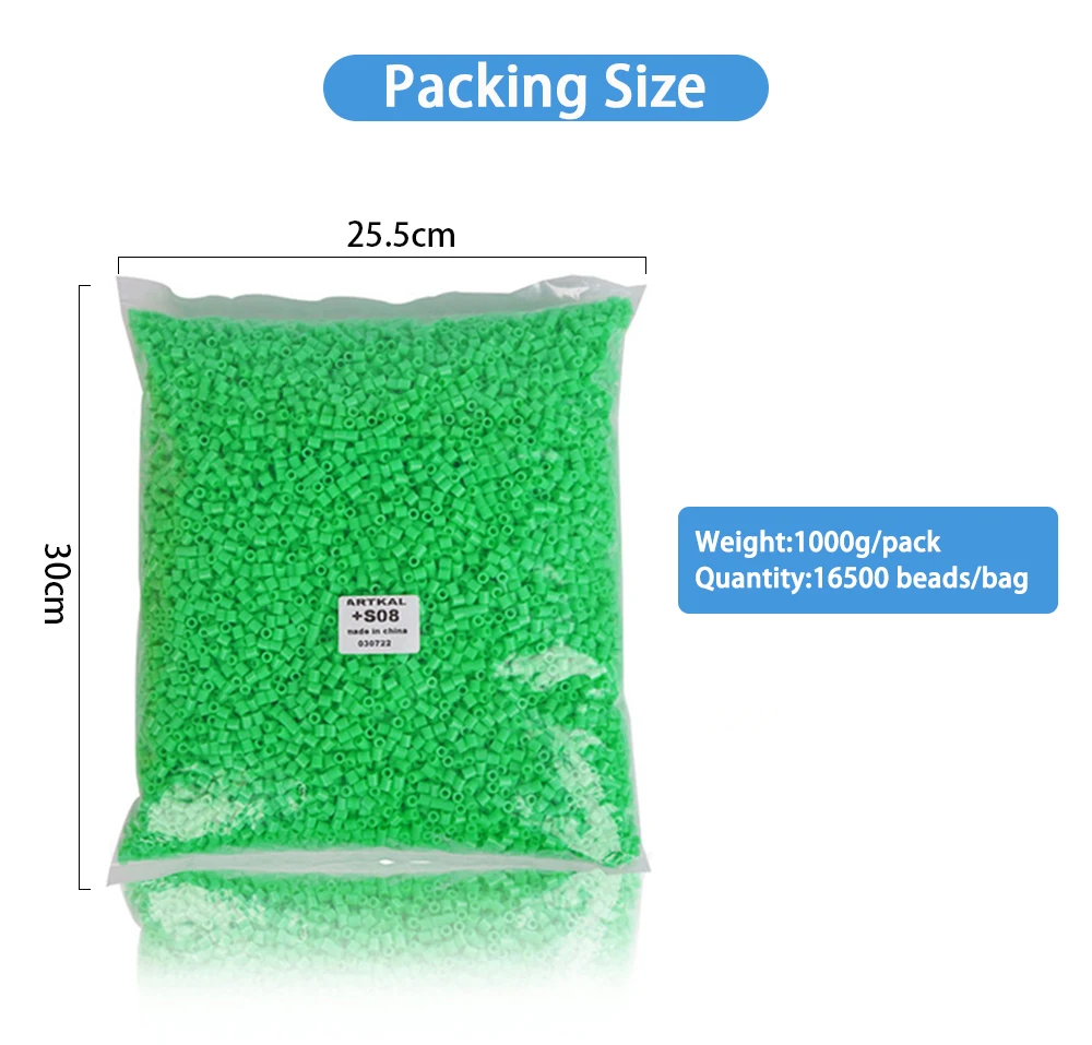 206 Color Plastic Perler Beads Bulk Diy Perler Toy Wholesale 5mm Non