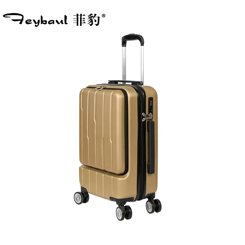 Unique design luggage with laptop compartment Cabin trolley suitcase carry-on luggage