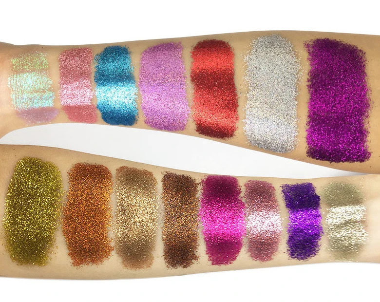 
Алюминиевая маленькая неоновая прессованная Магнитная кастрюля для теней для век 26 мм с высоким пигментом черного дерева бамбука 4 неоновых цвета 