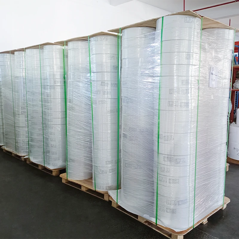 Self Adhesive Coated Sticker Paper Semi Gloss Paper Bopp PP Label Stock Raw Material Sticker Jumbo Rolls