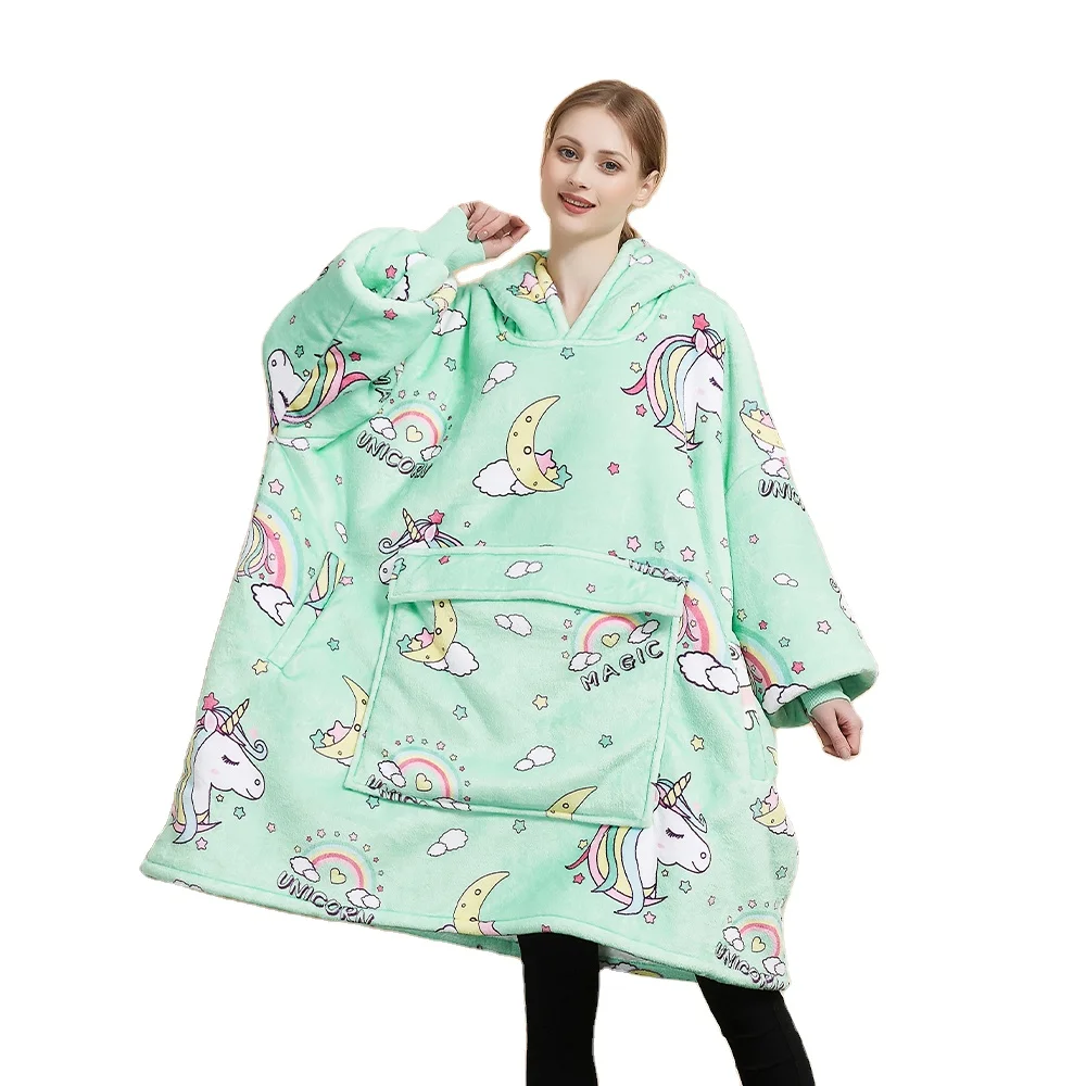 Best Sale Christmas Blanket Personality Oversized Sloth Unique Warm Wearable Hoodie Blanket