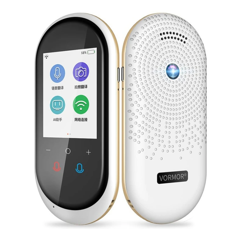Translate the Language VORMOR T8 Travel Simultaneous Translator Smart Wireless English Translated