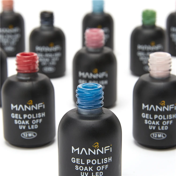 MANNFI Factory Wholesale Nail Supplier Art Product High Quality Low Price Nail Gel Polish Soak Off Uv Led Color Gel Varnish