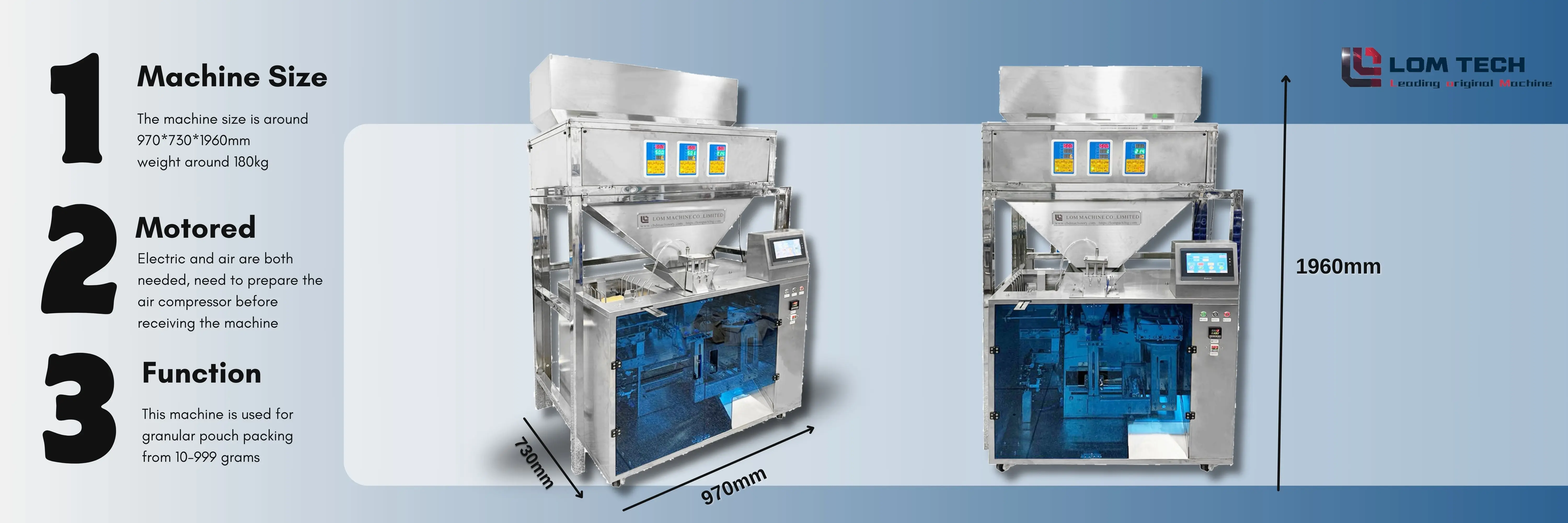 LOM Fully Automatic PLC-Controlled Food Pouch Filling & Sealing System ...