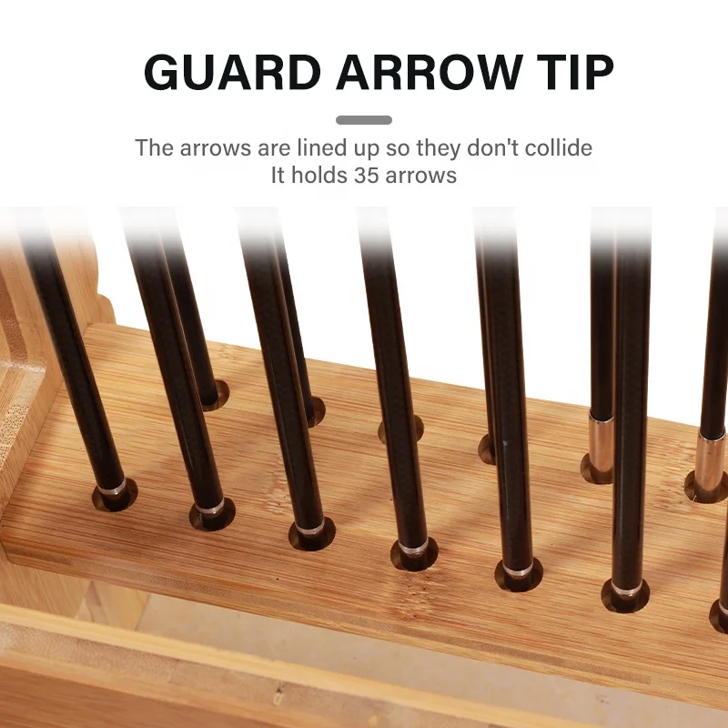 SPG Bow Stand Archery Compound Traditional Recurve Straight Bow Longbow Takedown Arrow Storage Rack Wooden Holder Equipment