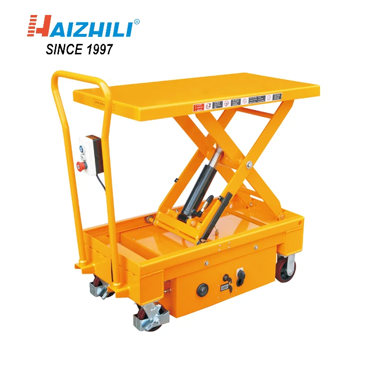 HaizhiLi Handling Equipment 500KG Mobile Small Electric Scissor Lift Platform