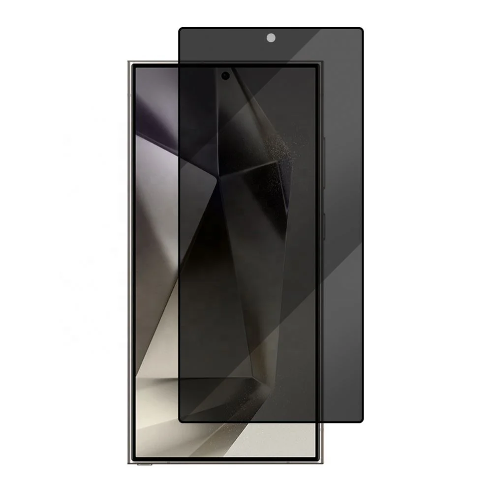 واقي شاشة مسطحة ثلاثية الأبعاد 9h 0.33mm للخصوصية من الزجاج المقسى المضاد للتجسس OEM لهاتف سامسونج جالاكسي S24