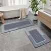 Diatomaceous earth bathroom mat - Morandi oval light green