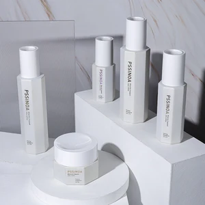 Factory Wholesale Octagonal Glass Bottle Pure White Design 30ml 50ml Liquid Foundation Bottle 30g 50g Glass Container