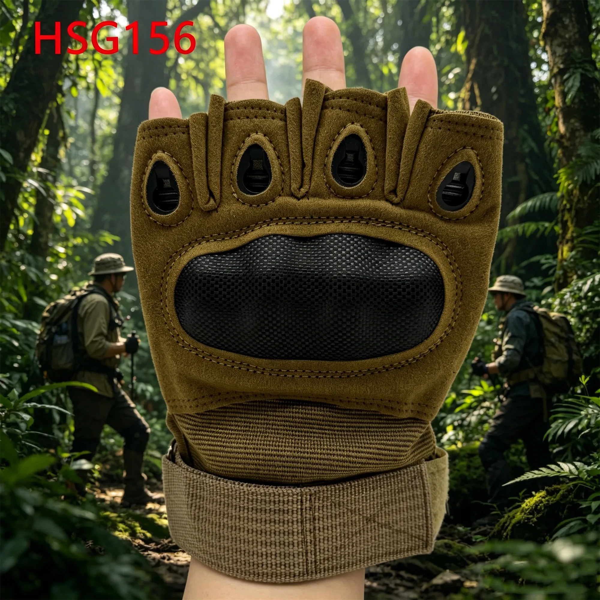 ZYF,All-Terrain Ready Joint Protection Men/women Tactical Gear Gloves Forest Trek Coyote Color/green/black Combat Gloves HSG156