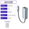 Gris (Tipo-C a RJ45)