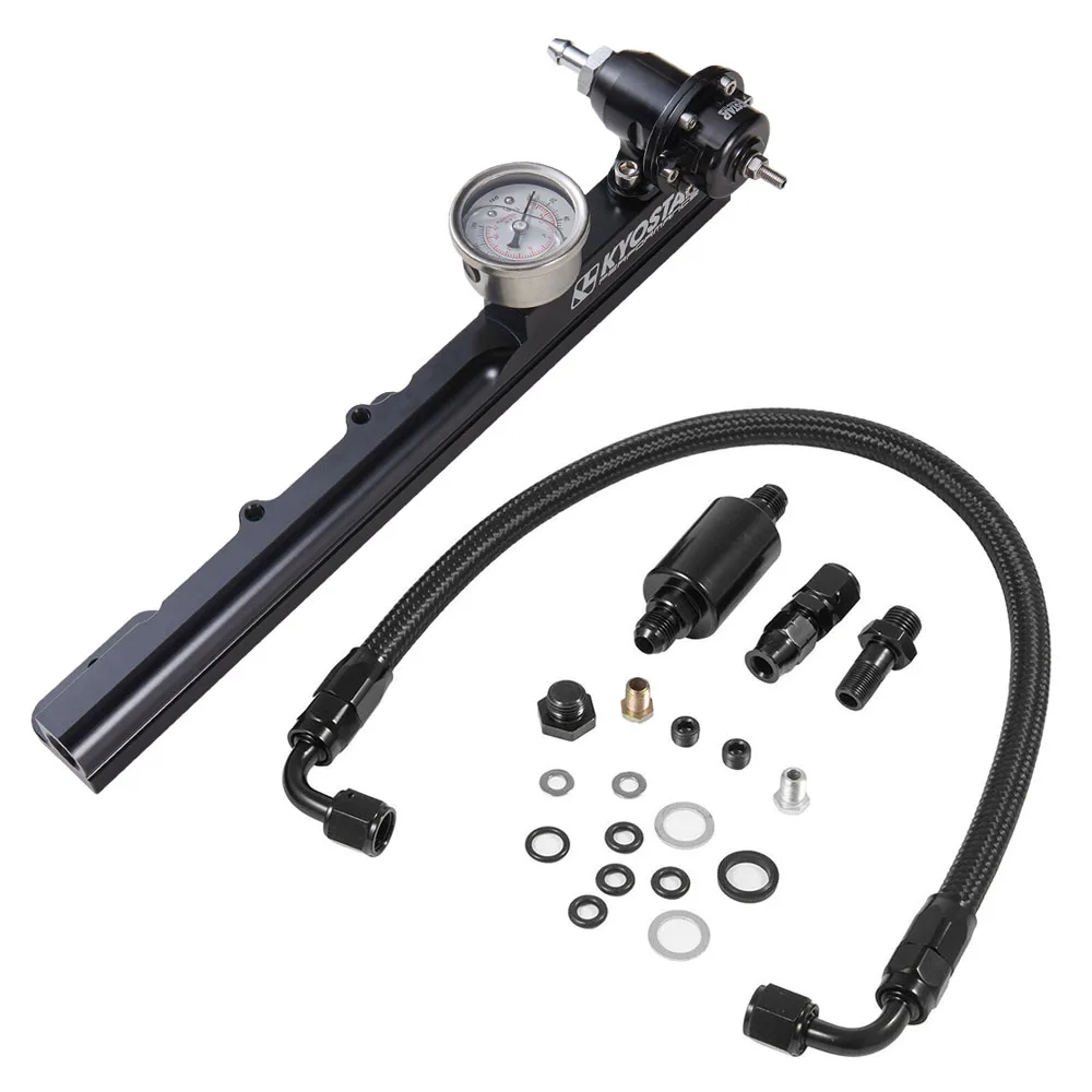 Kyostar 1 / 2" Fuel Bore 1000 HP Aluminum Fuel Rail Kit For Honda Integra Civic Del Sol SI B16A