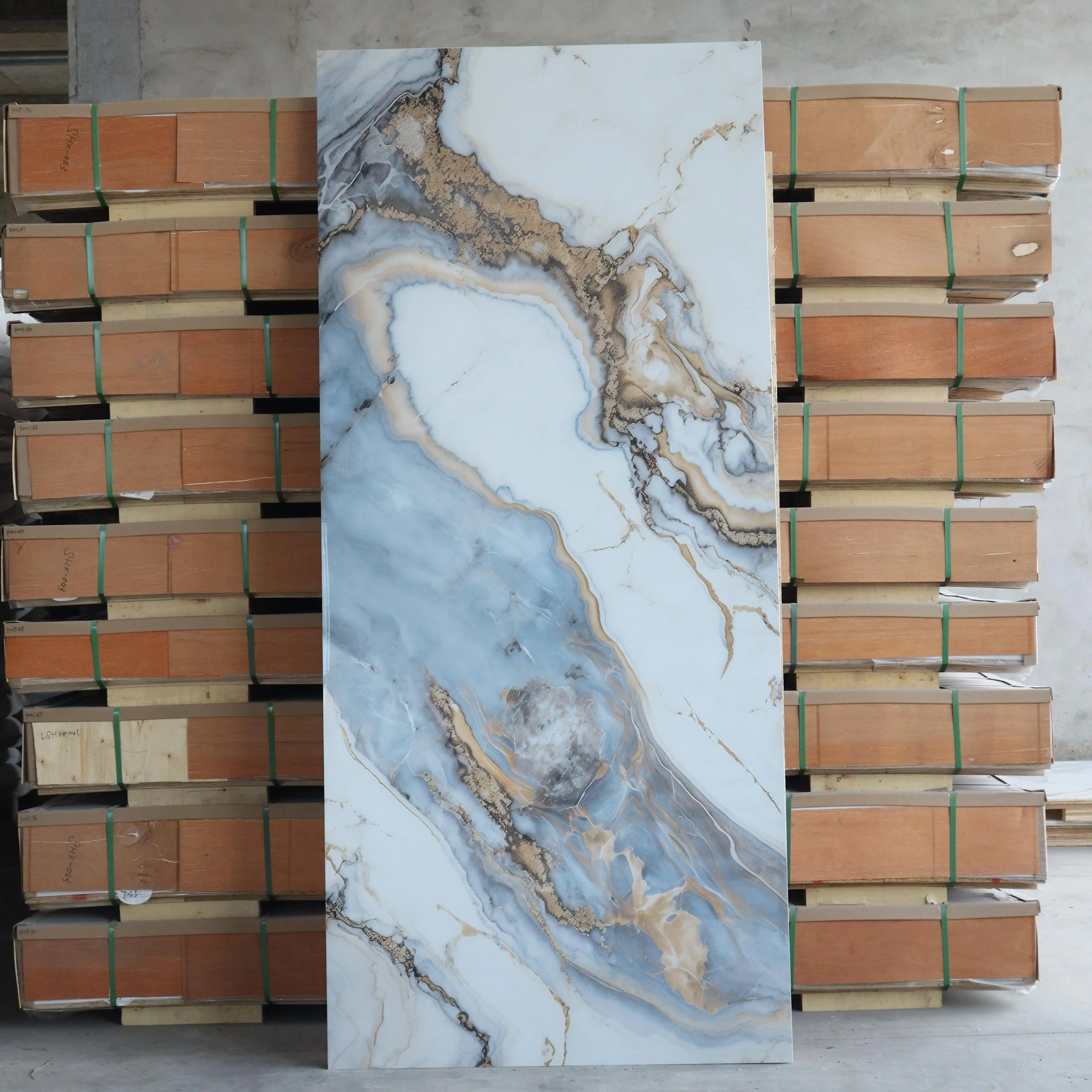 UV Board PVC 3D Pattern Wall Panel High Glossy Marble Design 2-6mm Thickness SGS Certified Plastic Foam Material Cutting