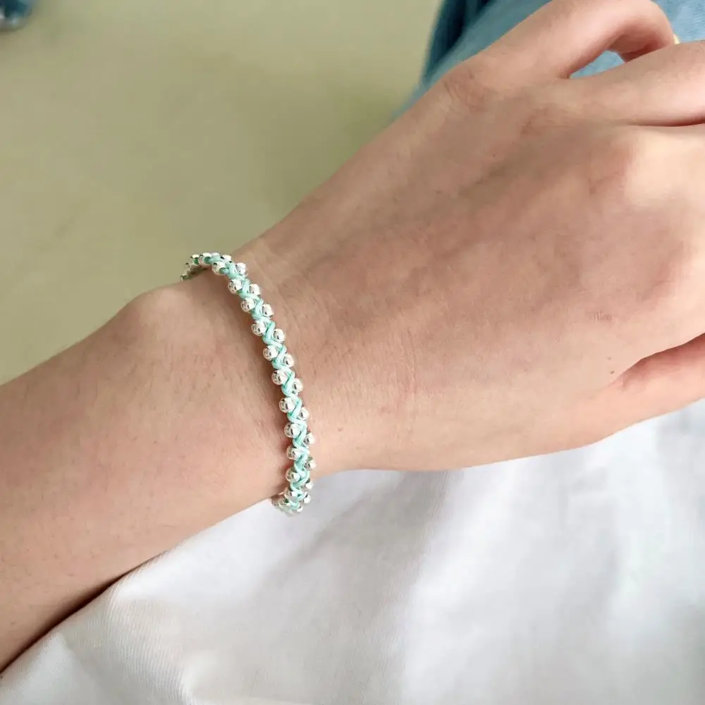 KAKODIY new rope chain adjustable 925 sterling silver jewelry bead bracelet suitable for women detail 6