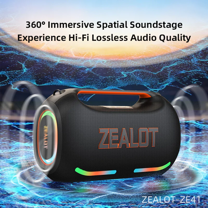 ZE41 250W Portable Outdoor Speaker with Microphone Zealot Wireless