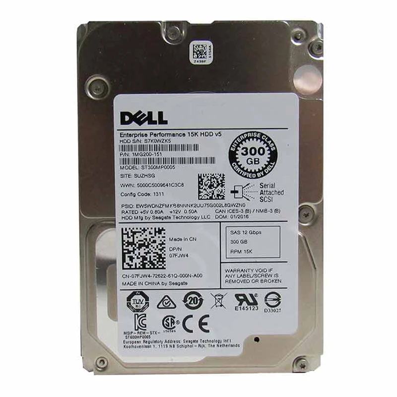 ✱300GB 15K SAS 12Gb 高速ハードディスク 4本 Dell 300GB 15K 3.5 Hard Disk Server - High Performance HDD