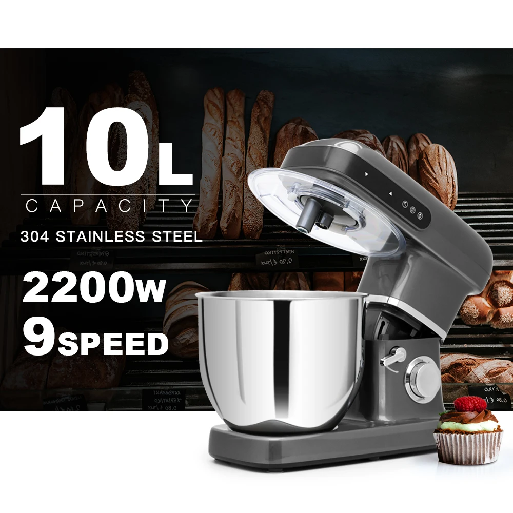 Cheftronic 10L 2200W Stand Mixer - Versatile Kitchen Aid