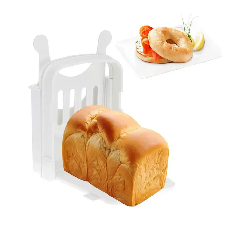 Wholesale ZXX Toast Bread Slicer Plastic Foldable Adjustable Loaf Cutter  Rack Cutting Guide Slicing Tool bread cutter slicer From m.