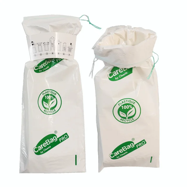 custom wholesale Eco-Friendly 500ml plastic drawstring urine bag with high absorbent pad for emergency use in field earthquakes