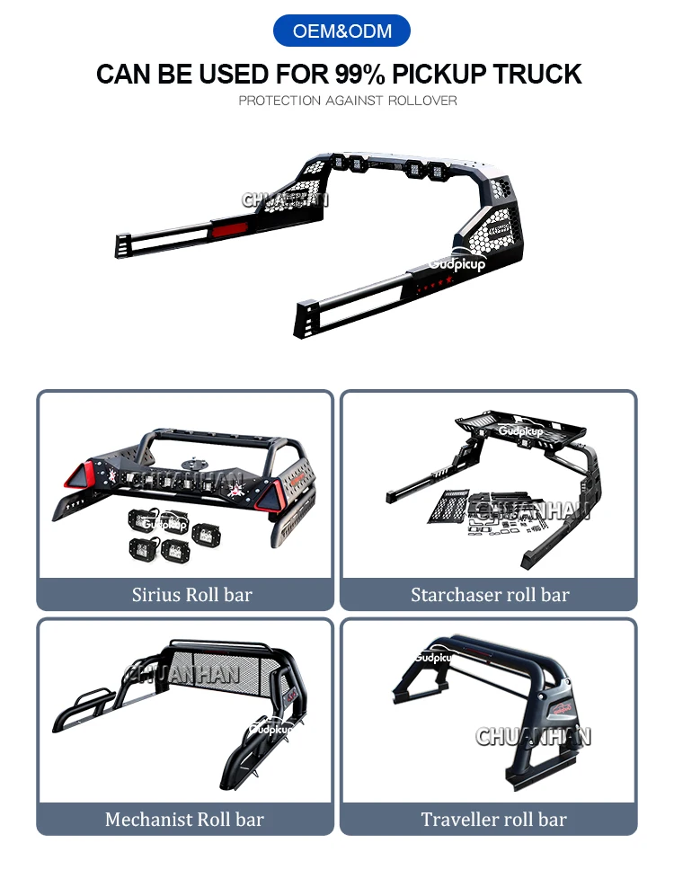 Pickup Truck 4x4 Sport Roll Bar With Roof Rack Ford F150 Raptor Truck ...