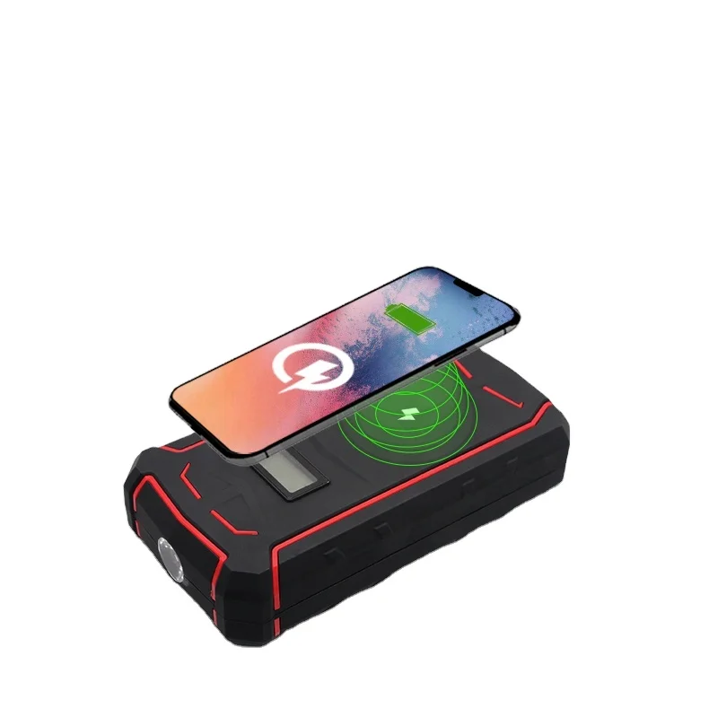 WireLess Charging 12V Auto Emergency Tools 12000Mah Multi Function Portable Car Jump Starter KC09